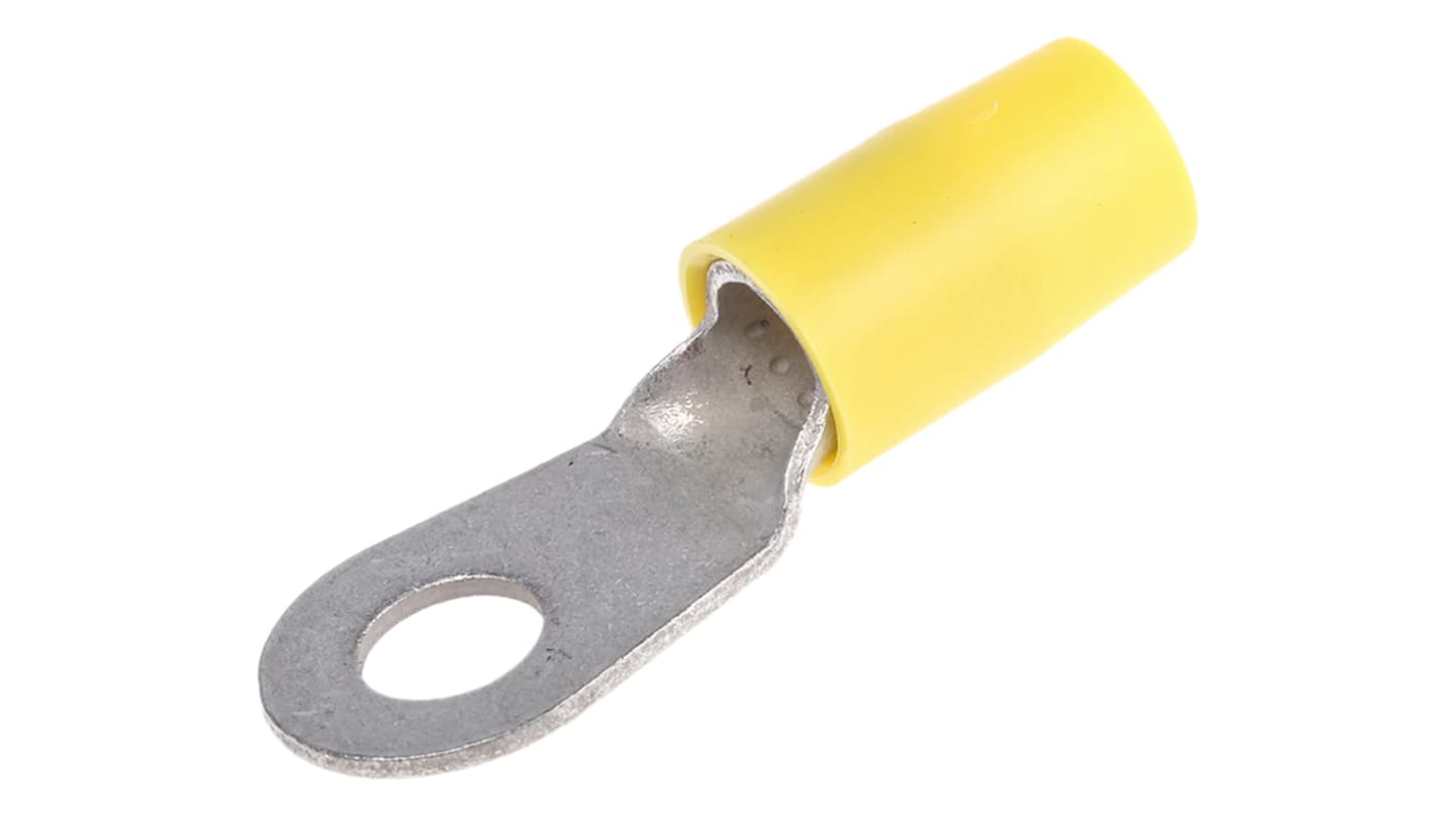 TE Connectivity, TERMINYL Insulated Crimp Ring Terminal, M8 Stud Size, 16.8mm² to 26.7mm² Wire Size, Yellow