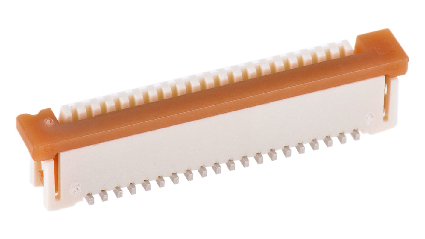 Molex FPC连接器, 母座, 20p, 1mm间距, 单排, 直向, 1A, 125 V, Easy On系列