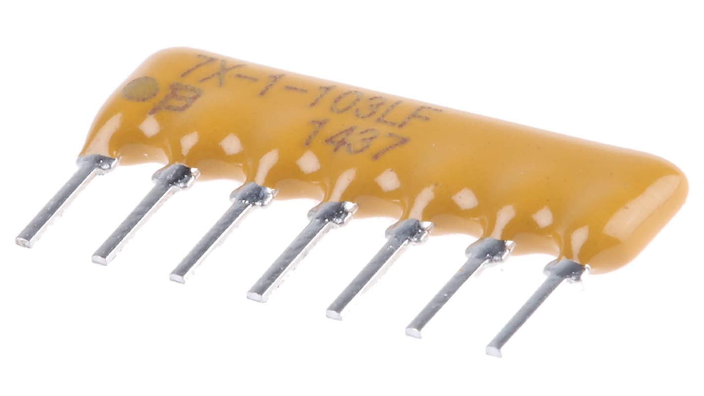 Bourns, 4600X 10kΩ ±2% Bussed Resistor Array, 6 Resistors, 0.88W total, SIP, Pin