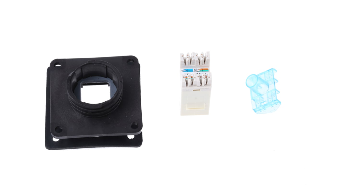 Connettore RJ45 Femmina TE Connectivity Cat5, Cat5e, Montaggio a pannello