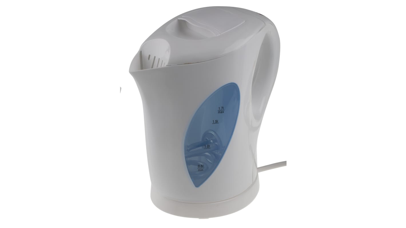 RS PRO 1.7L 1200W Kettle, White