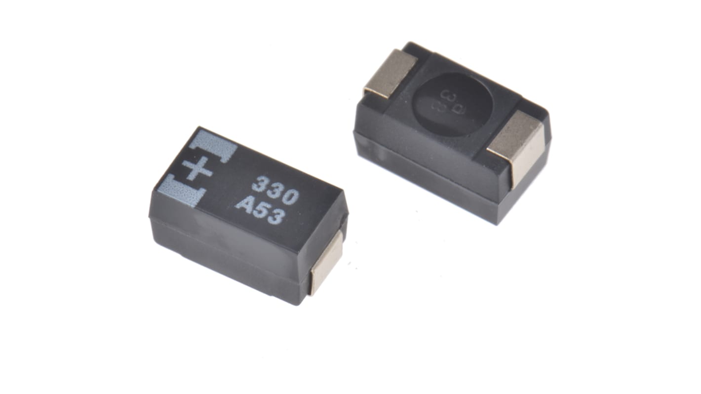 Panasonic 330μF Surface Mount Polymer Capacitor, 10V dc