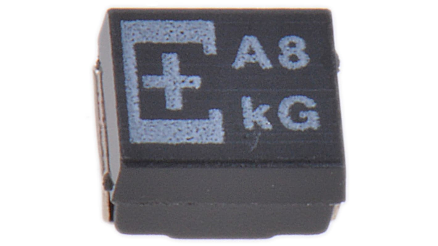 Panasonic POSCAP TPE, SMD Polymerkondensator 100μF ±20% / 8V dc, -55°C → +85°C