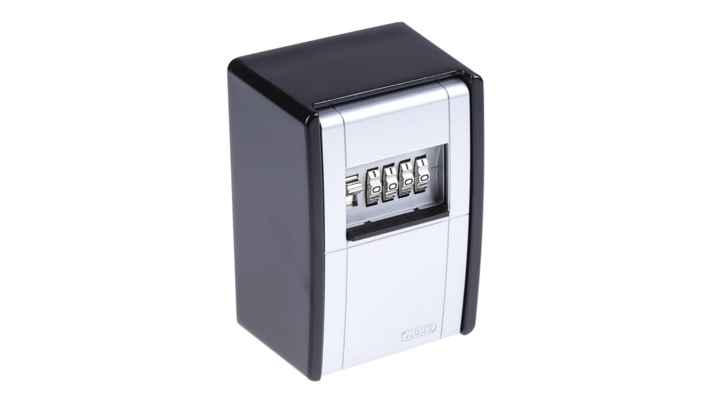 ABUS 钥匙盒, 黑色，灰色, 62 mm深, 120 mm高, 壁挂式安装, 使用组合锁打开