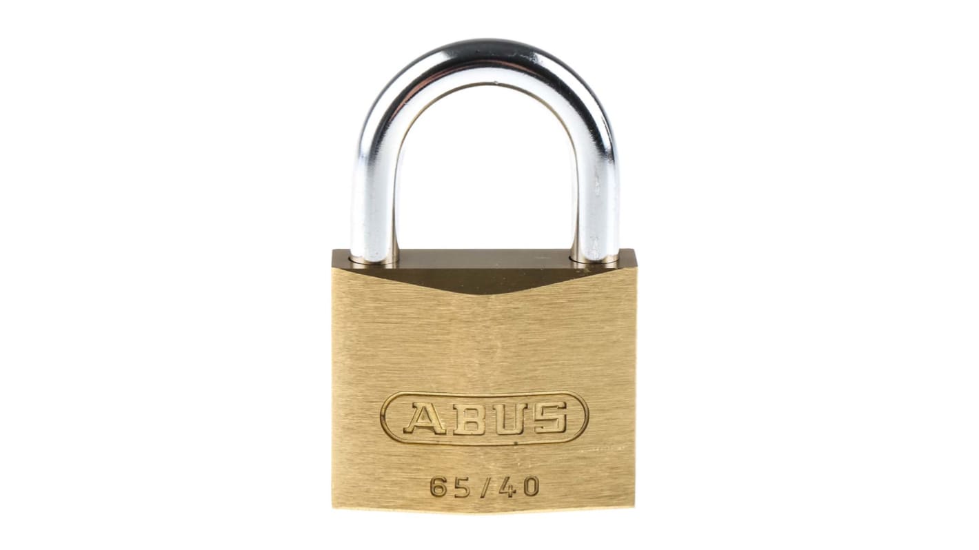 ABUS Key Weatherproof Brass, Steel Padlock, Keyed Alike, 6mm Shackle, 65mm Body