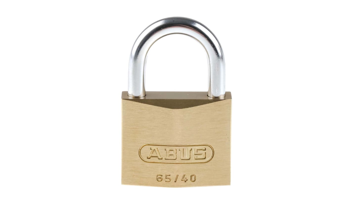 ABUS Key Weatherproof Brass, Steel Padlock, Keyed Alike, 6mm Shackle, 65mm Body