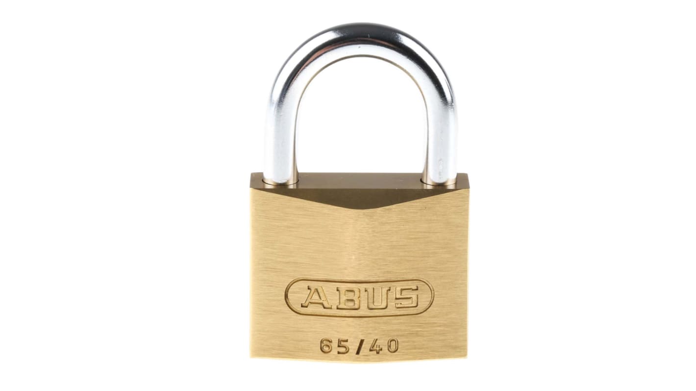 Candado de Latón, acero ABUS , Ø de grillete 6.5mm, color Latón, para Interior, exterior