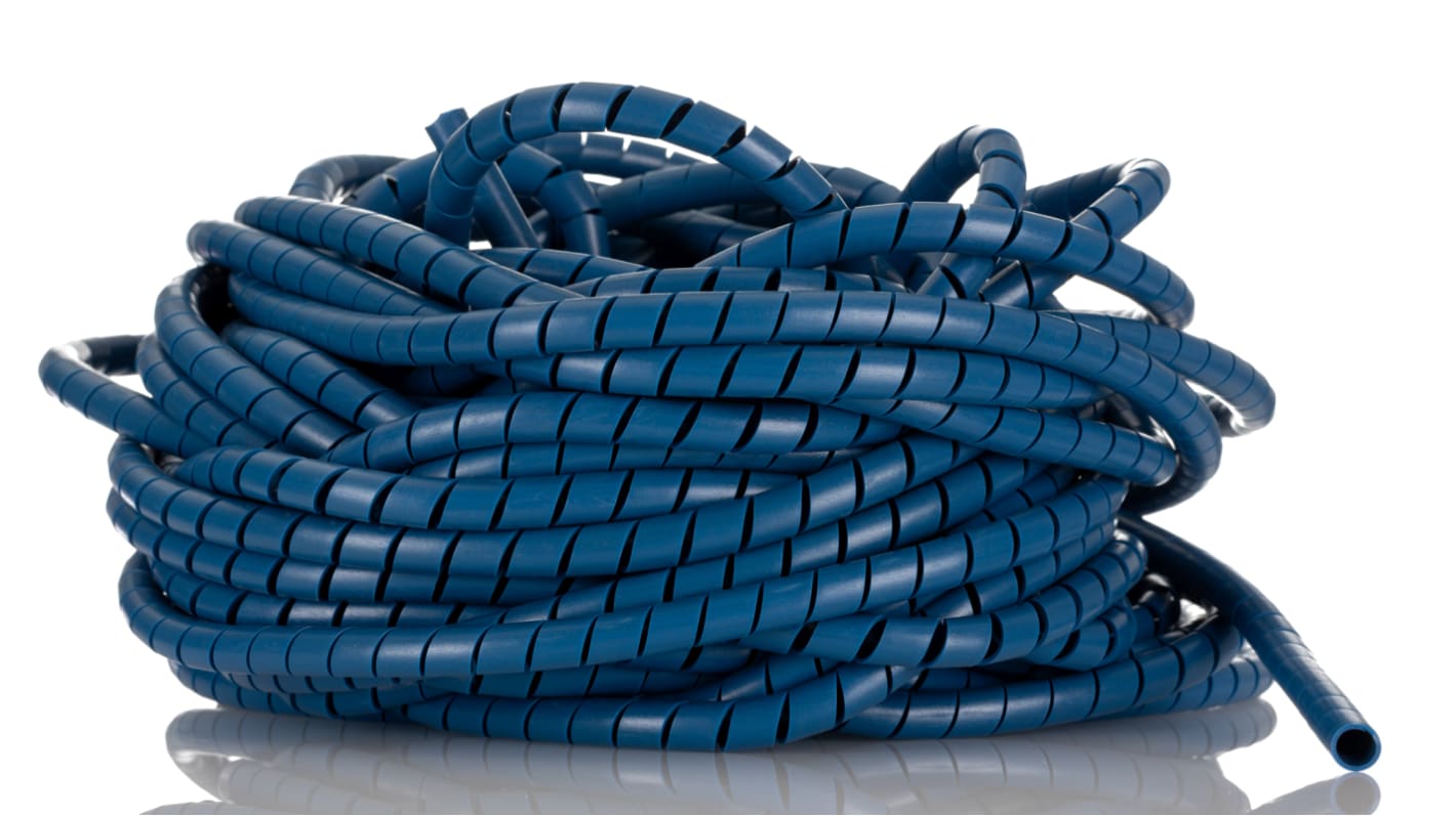 HellermannTyton Spiral Wrap, I.D 9mm, 100mm Metal Detectable PE SBPEMC  Series