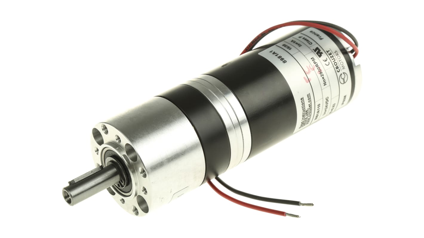 Crouzet Brushed Geared DC Geared Motor, 20 W, 24 V dc, 3 Nm, 324 rpm, 8mm Shaft Diameter