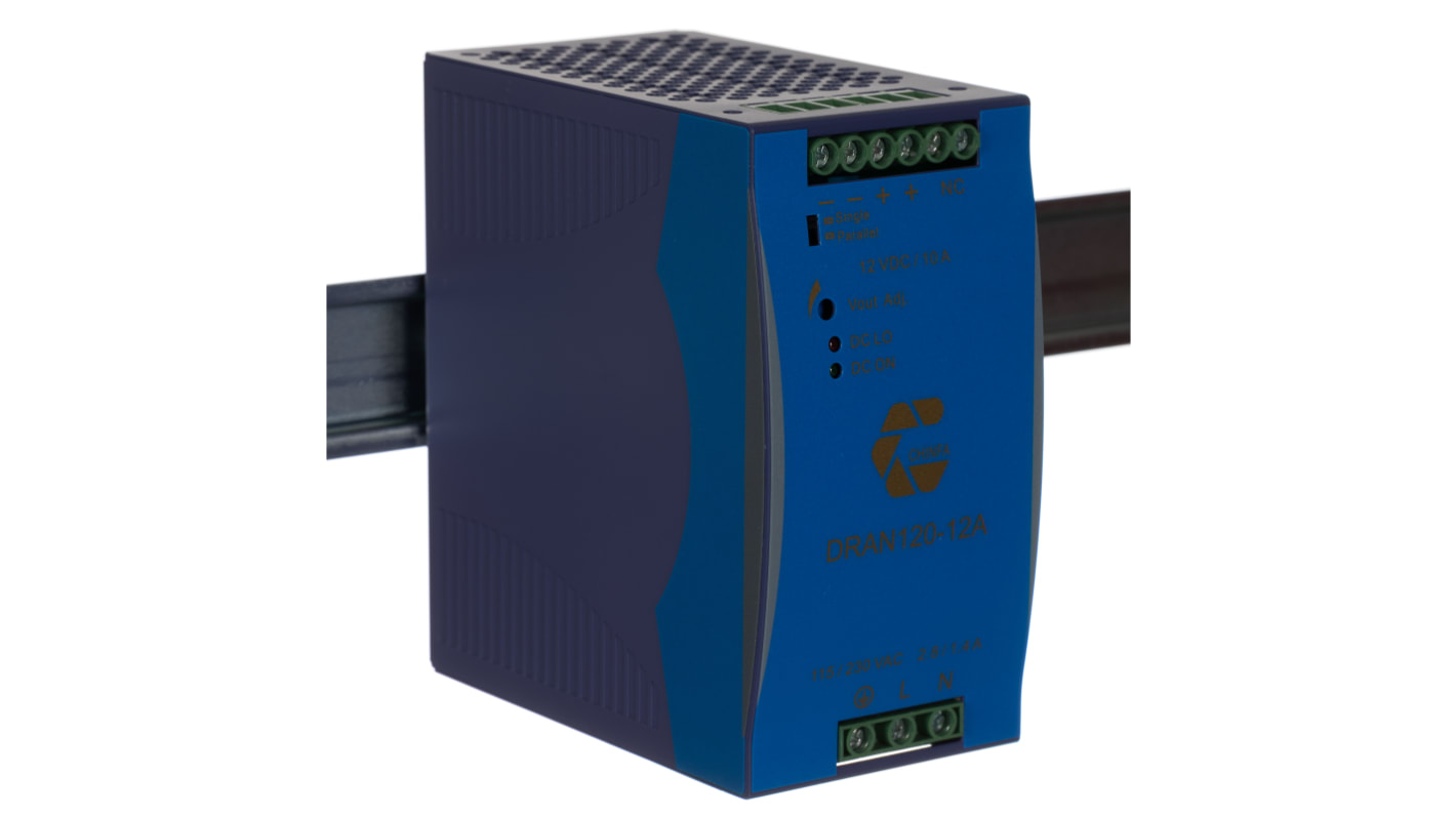 Chinfa DRAN120 DIN-Schienen Netzteil Getaktet 12V dc / 10A 120W 90 → 264V ac