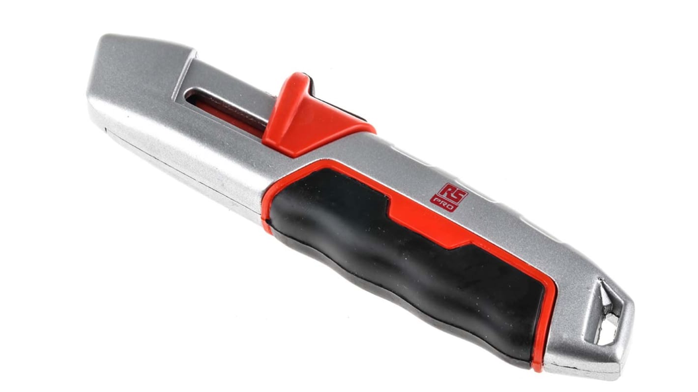 RS PRO Safety Knife with Straight Blade, Retractable