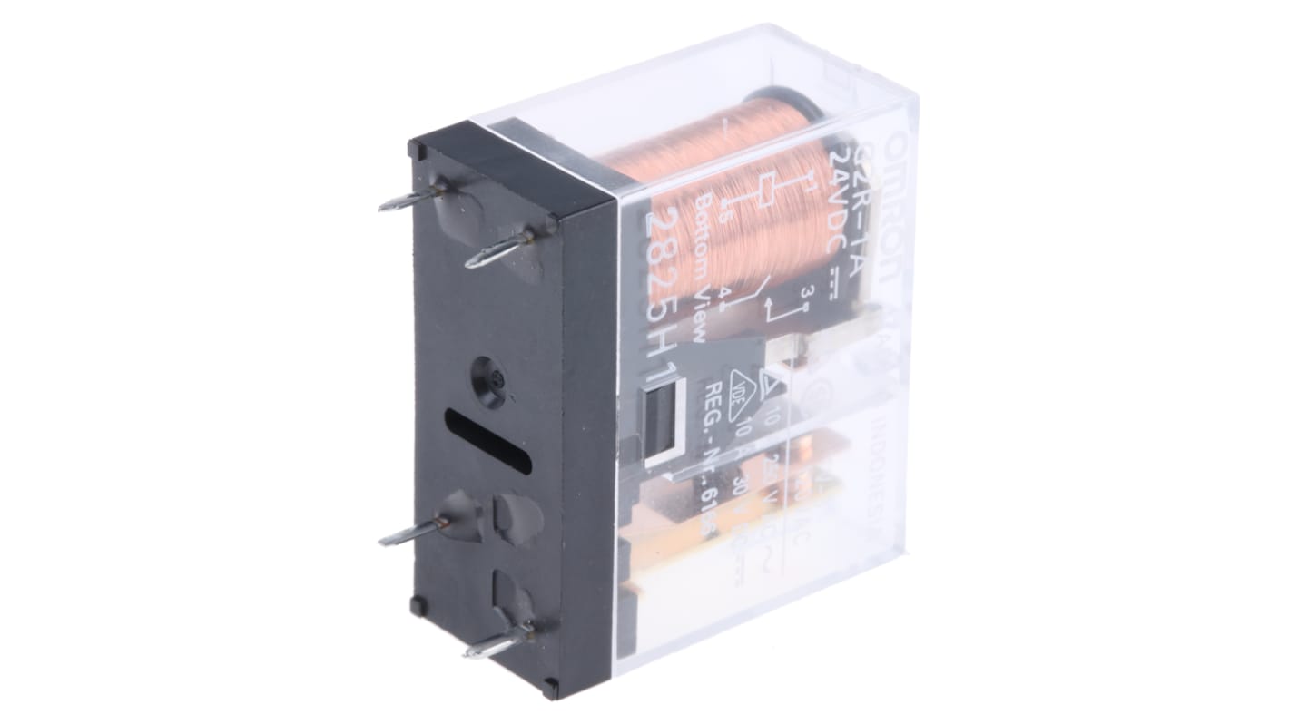 Omron PCB Mount Power Relay, 24V dc Coil, 10A Switching Current, SPST