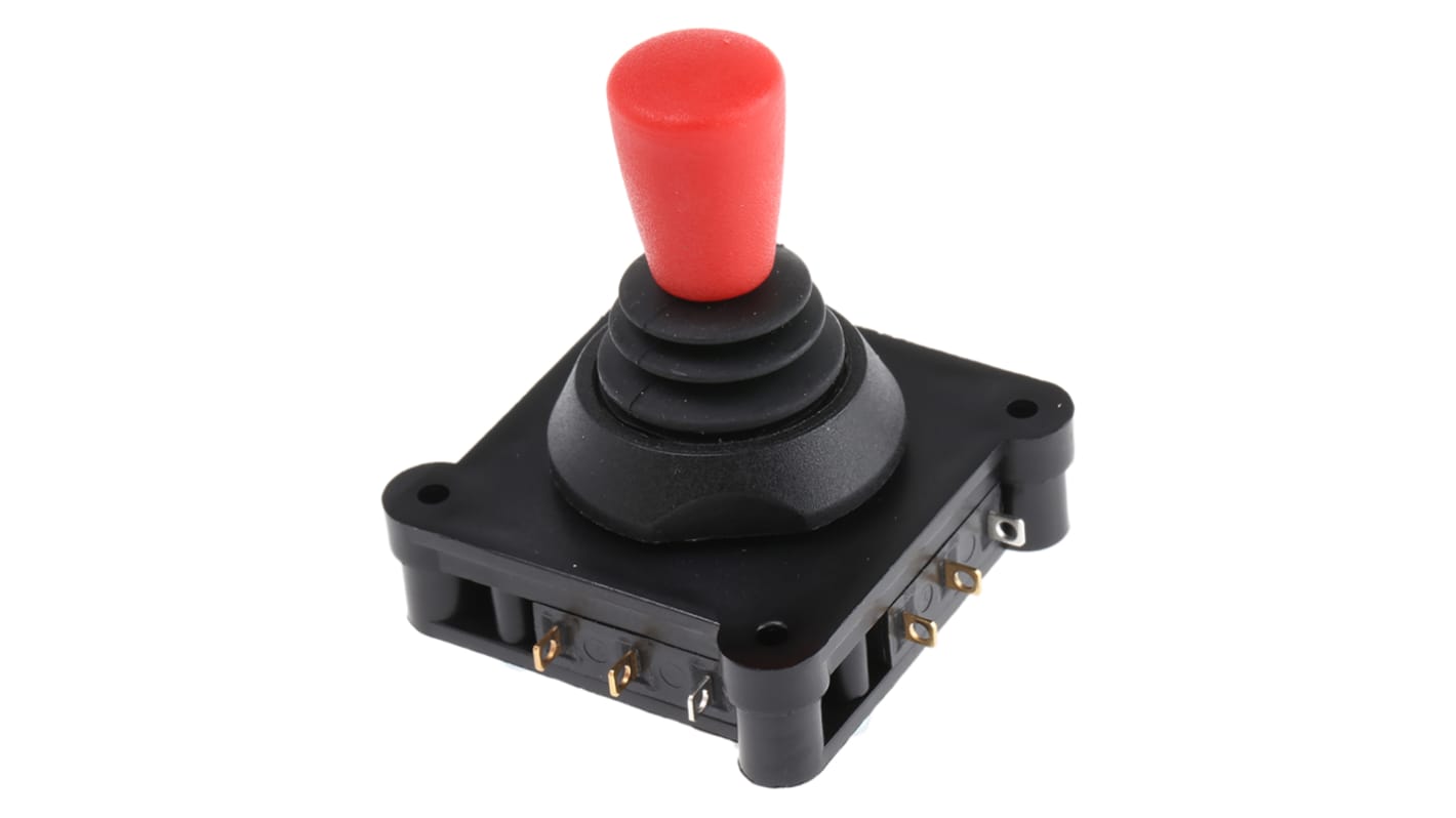 Joystick 1, 2-osiowy APEM IP67 Połączenie lutowane Stożkowy
