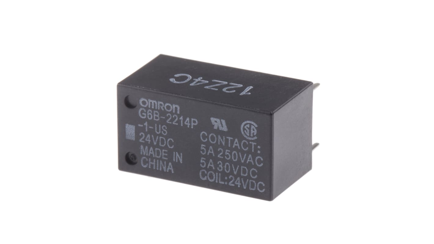 Omron G6B 24V dc Spule DPST Printrelais 5A 2880Ω 200mW Monostabiles Relais