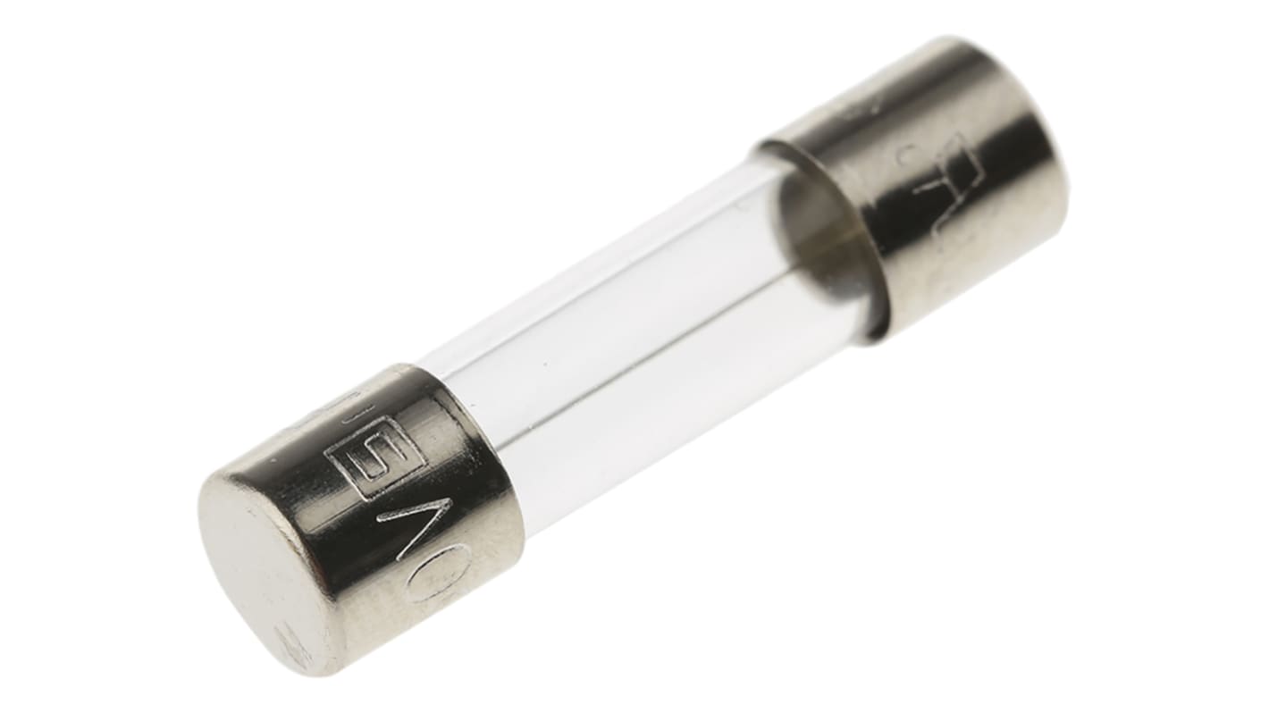 Schurter 6.3A F Glass Cartridge Fuse, 5 x 20mm