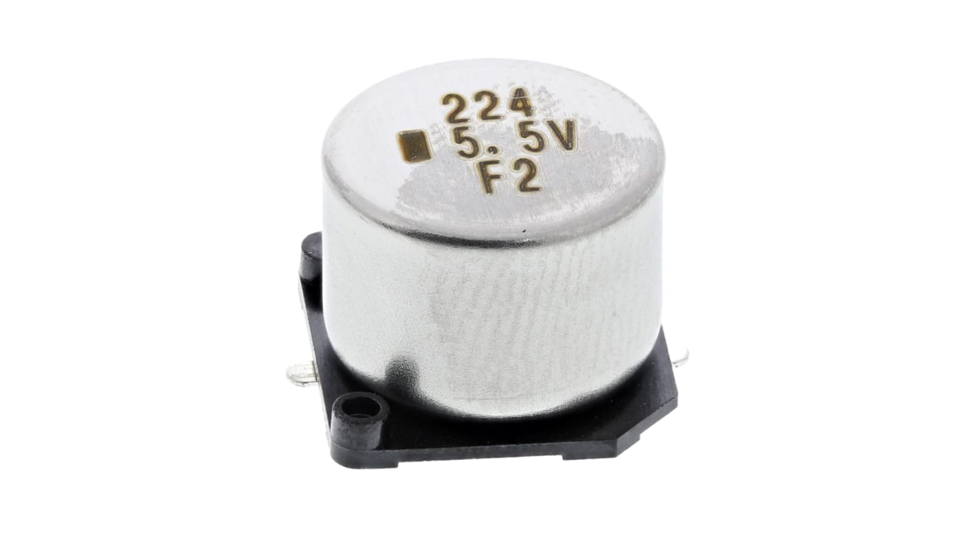 KEMET SuperCap Superkondensator, Oberflächenmontage 0.22F -20 → +80% / 5.5V dc, -25°C+70°C, 10.8 x 10.8 x 8.5mm