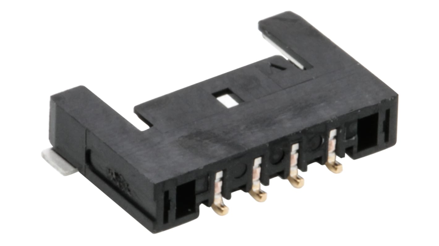 Molex 504050 Series Right Angle Surface Mount PCB Header, 4 Contact(s), 1.5mm Pitch, 1 Row(s), Shrouded