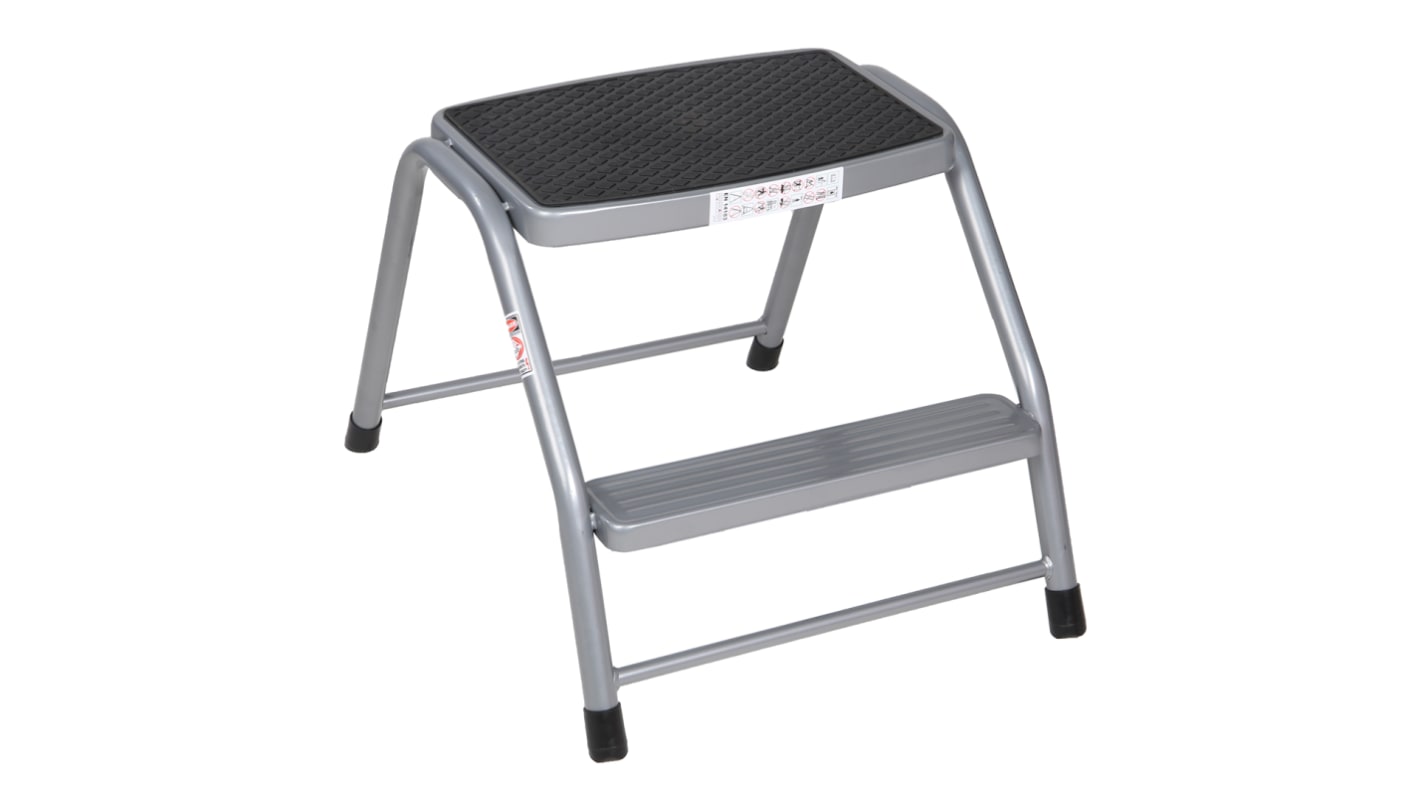 RS PRO 2 Tread Steel Steps 0.375m Platform Height