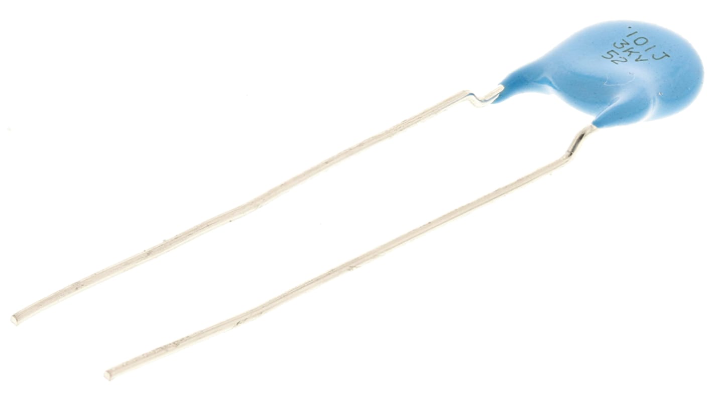 Murata Single Layer Ceramic Capacitor SLCC 100pF 3.15kV dc ±5% SL Dielectric, DEA, Through Hole +125°C Max Op. Temp.