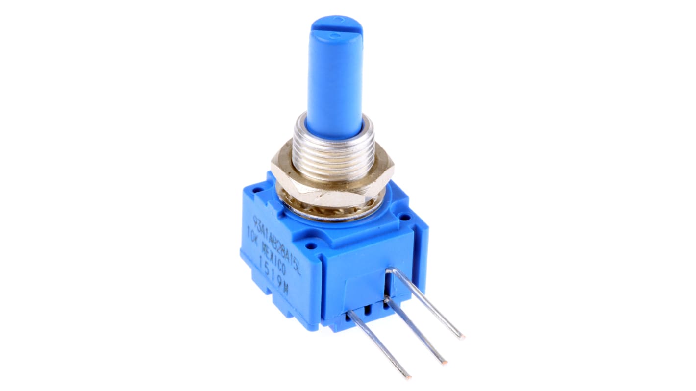 Bourns 93, Tafelmontage  Dreh Potentiometer 10kΩ ±10% / 2W , Schaft-Ø 6,35 mm