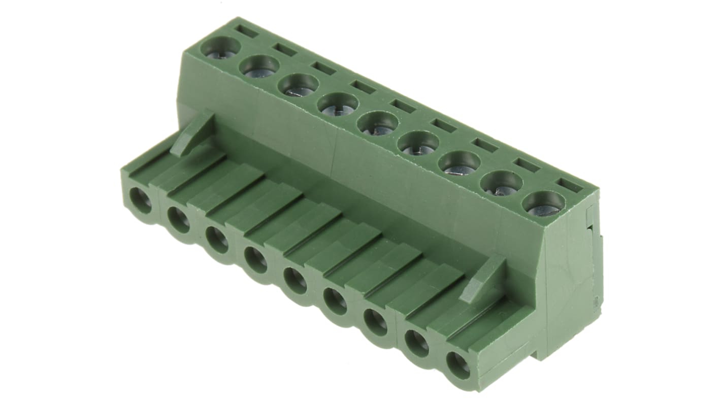 RS PRO PCB Terminal Strip, 9-Contact, 5.08mm Pitch, Cable Mount, 1-Row, Screw Termination