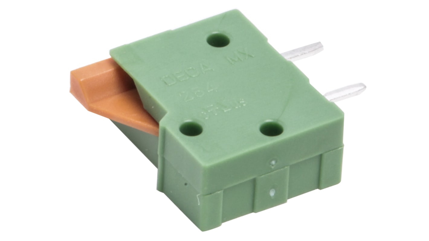 RS PRO PCB Terminal Block, 1-Contact, 2.54mm Pitch, Through Hole Mount, 1-Row, Spring Cage Termination