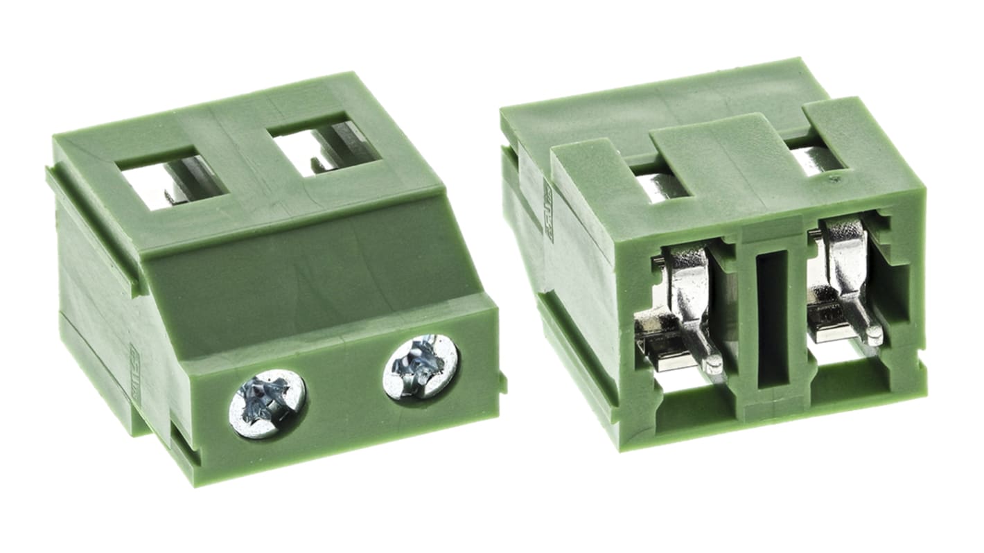 RS PRO 基板用端子台, 25A, 300 V, 7.62mmピッチ, 1列, 2極
