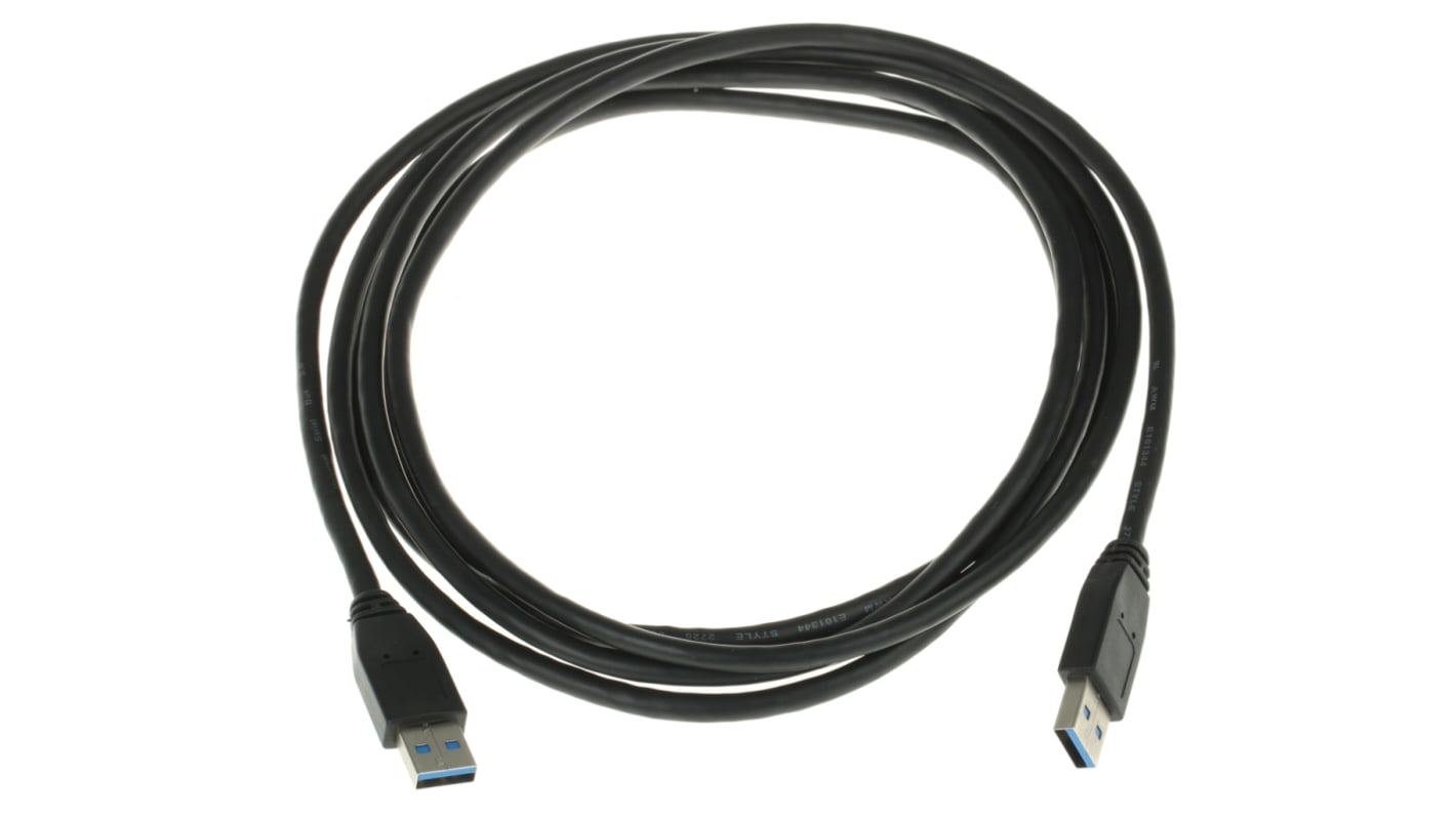 Kabel USB Złącze A USB A Złącze B USB A dł. 3m Przewód USB USB 3.0 kolor: Czarny