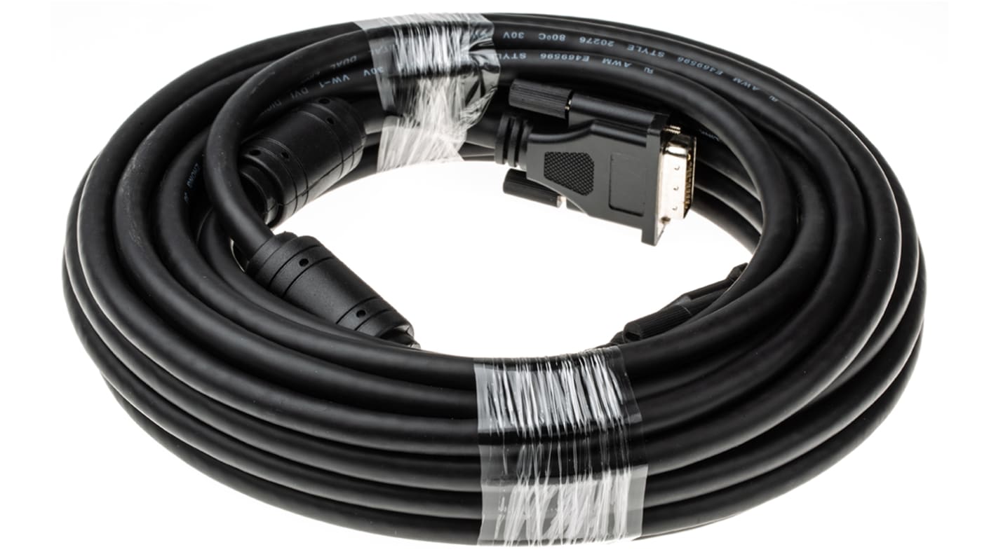 Roline DVI-Kabel A DVI-D Dual Link - Stecker B DVI-D Dual Link - Stecker, 10m Schwarz