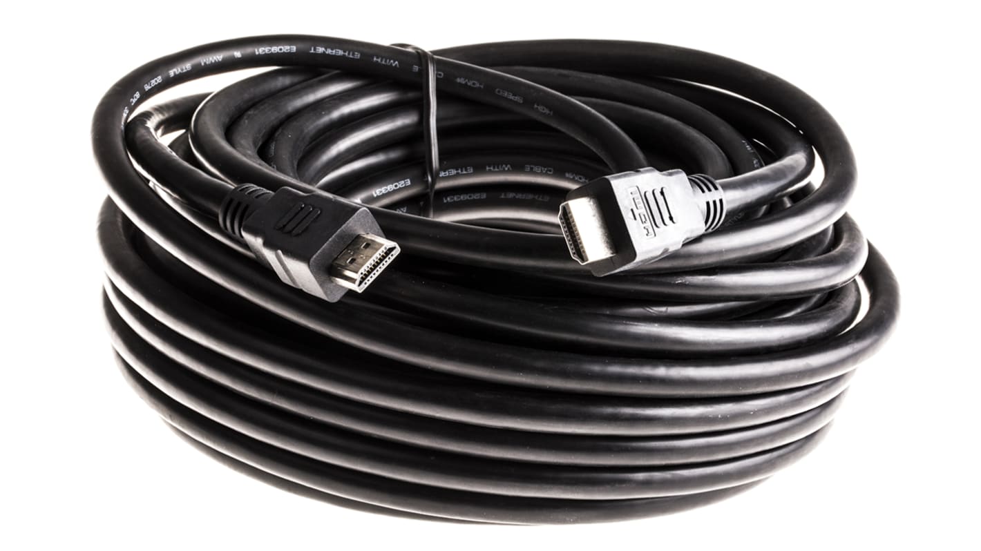 Cable HDMI Negro Roline, con. A: HDMI Ethernet Macho, con. B: HDMI Ethernet Macho, long. 15m