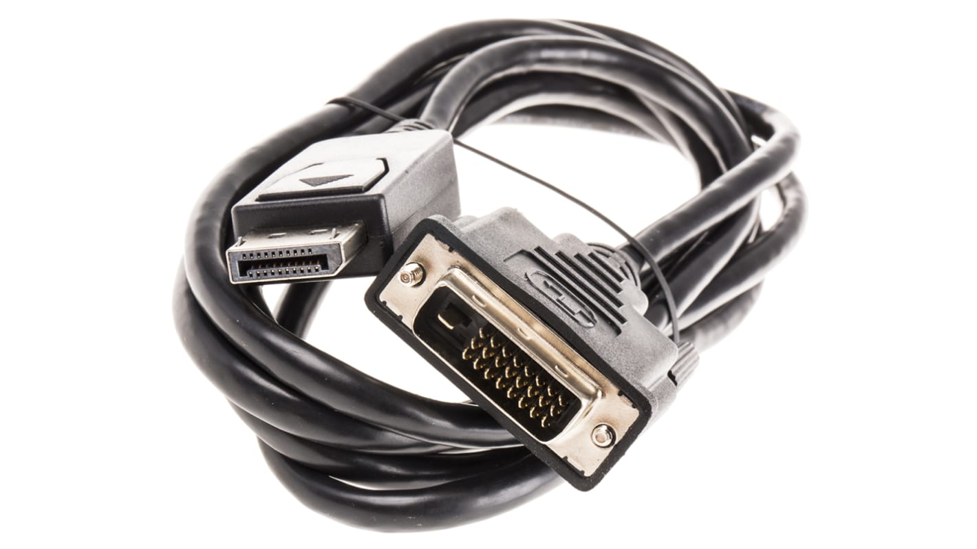 RS PRO Male Display Port to Male DVI-D, 2m