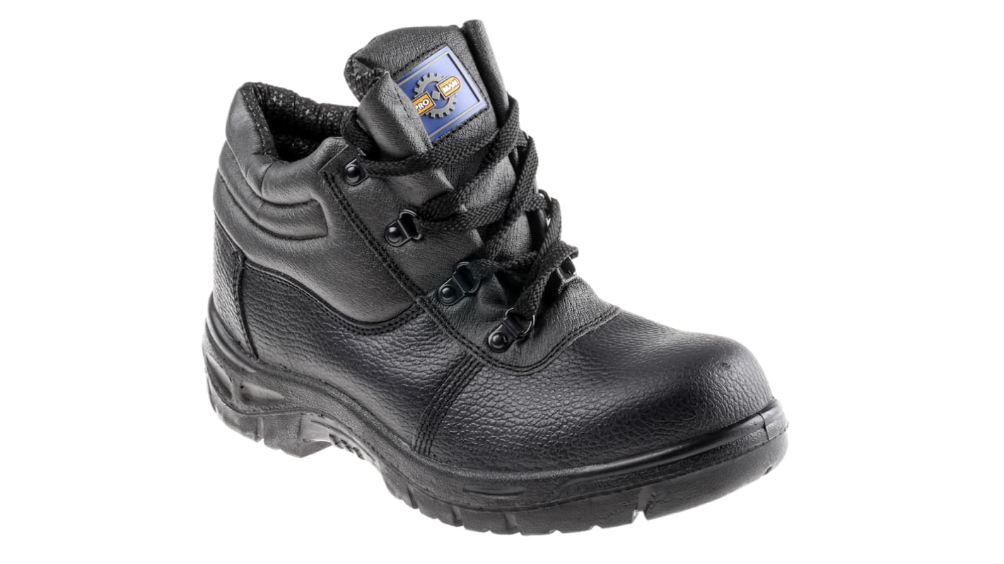 Rockfall Black Steel Toe Capped Men's Safety Boots, UK 8, EU 42