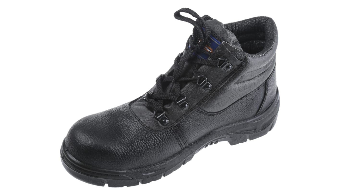 Rockfall Black Steel Toe Capped Men's Safety Boots, UK 9, EU 43
