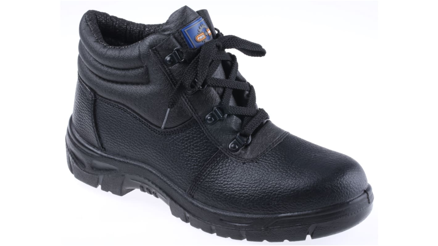 Rockfall Black Steel Toe Capped Men's Ankle Safety Boots, UK 10, EU 44