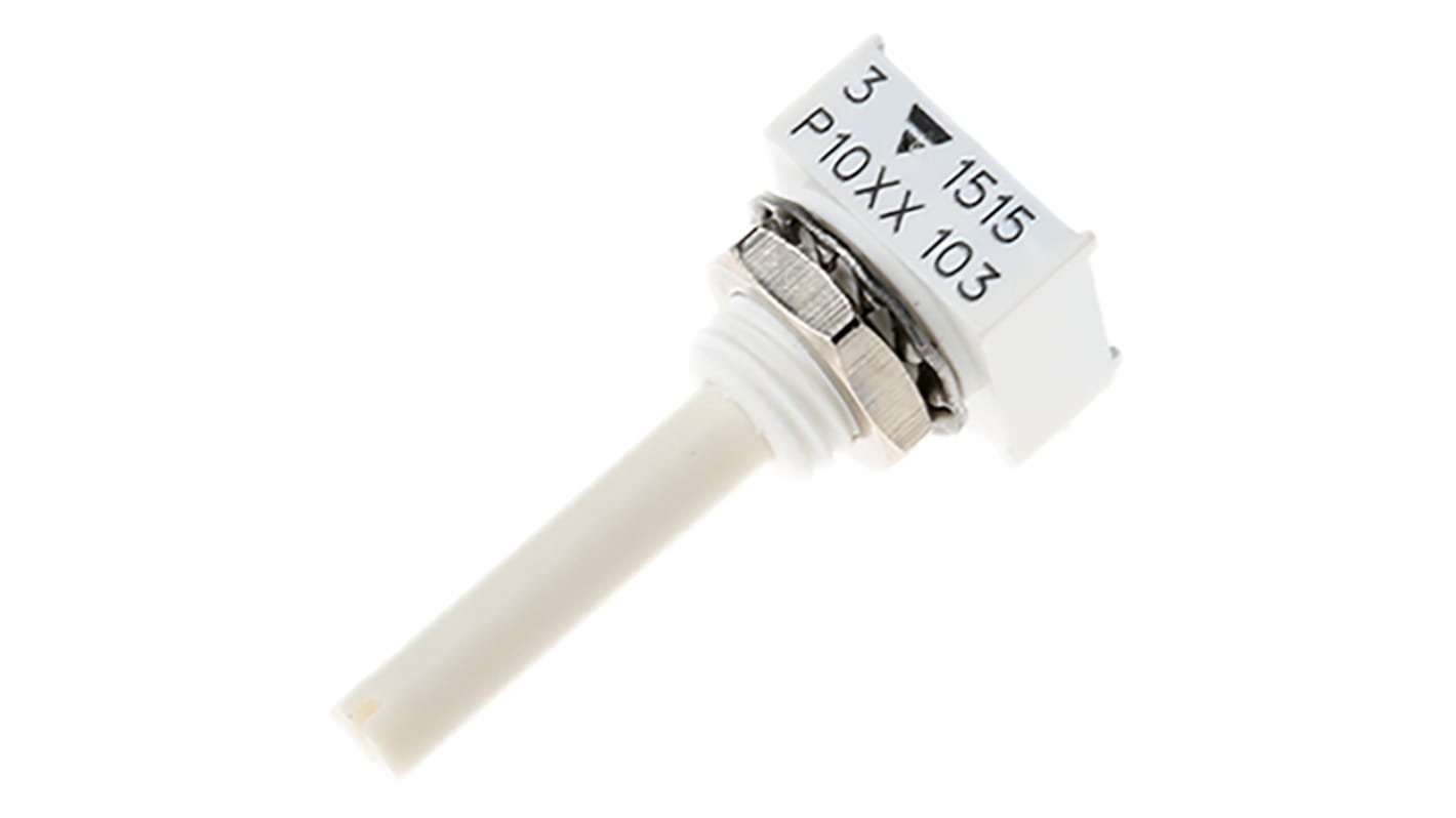 Vishay P10 10kΩ Rotary Potentiometer 1-Gang Panel Mount, P10XXAI103KB30
