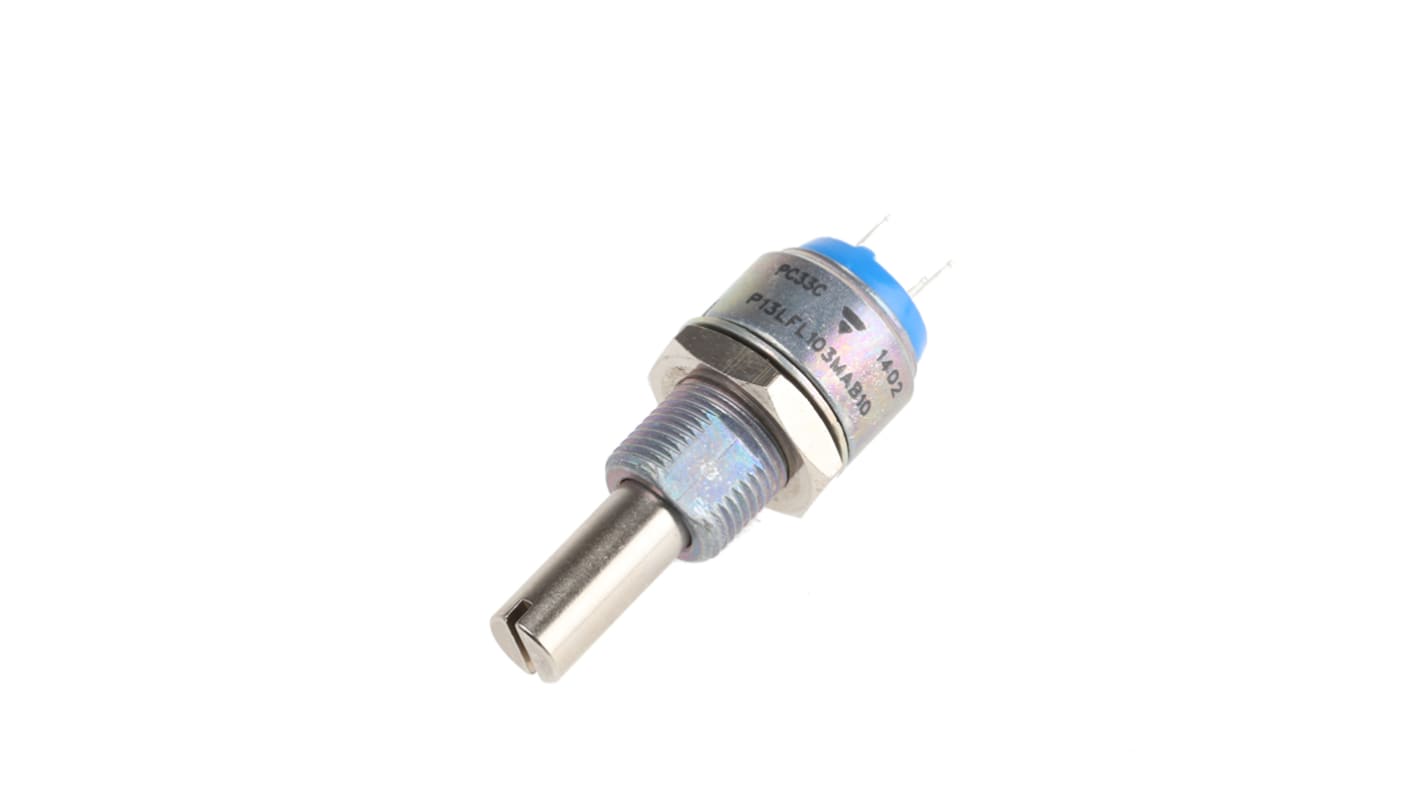 Vishay P13 10kΩ Rotary Potentiometer 1-Gang Panel Mount, P13LFL103MAB10