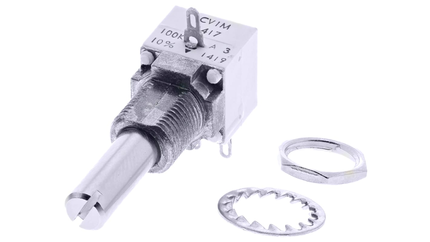 Vishay P11S 100kΩ Rotary Potentiometer 2-Gang Panel Mount, P11S2V0FLSY00D0046