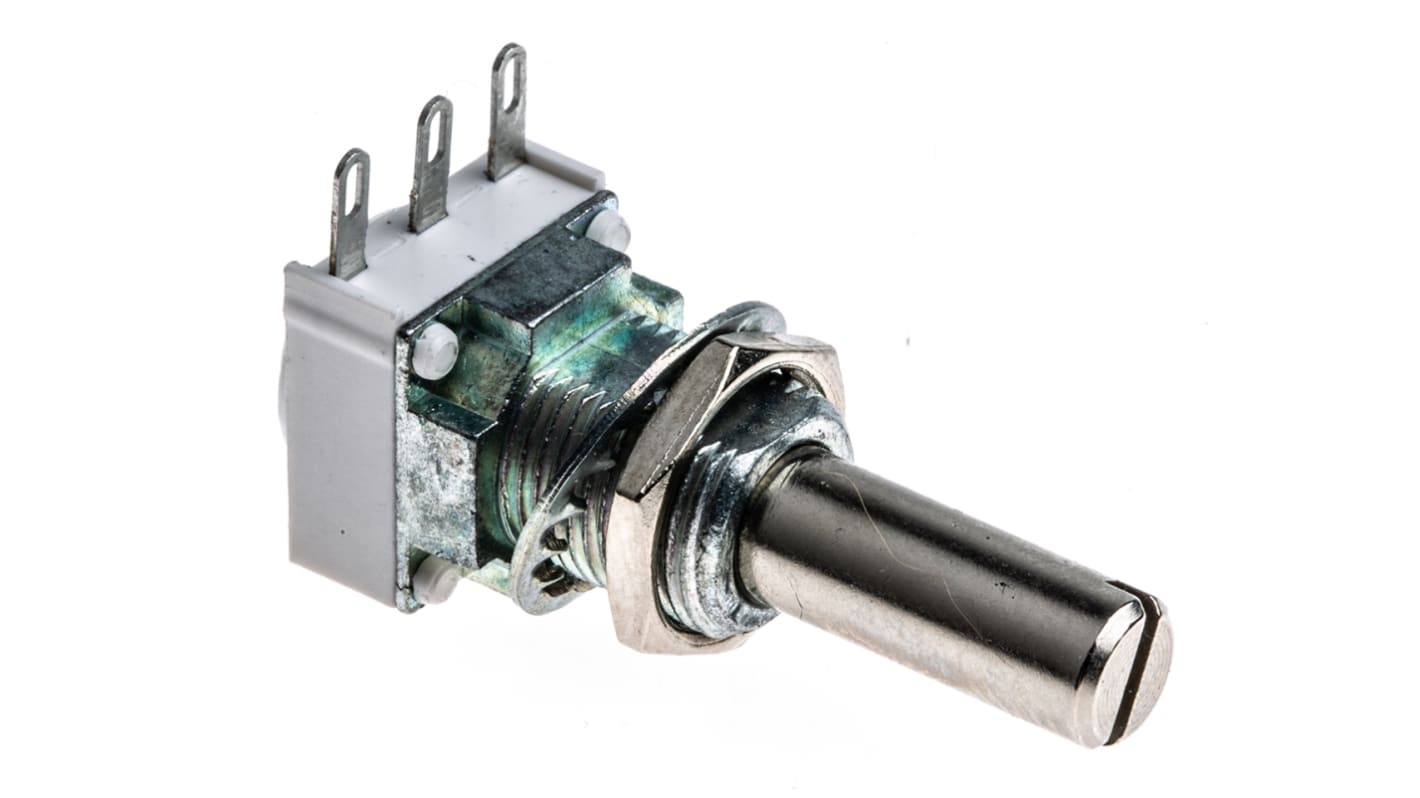 Vishay P11S, Tafelmontage  Dreh Potentiometer 10kΩ ±10% / 1W , Schaft-Ø 6 mm