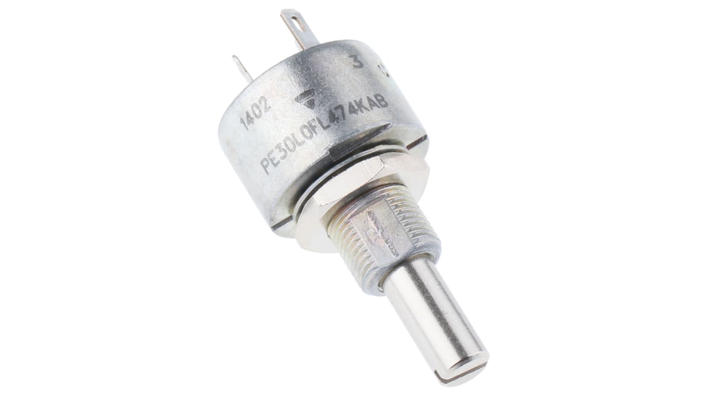 Vishay PE30 470kΩ Rotary Potentiometer 1-Gang Panel Mount, PE30L0FL474KAB