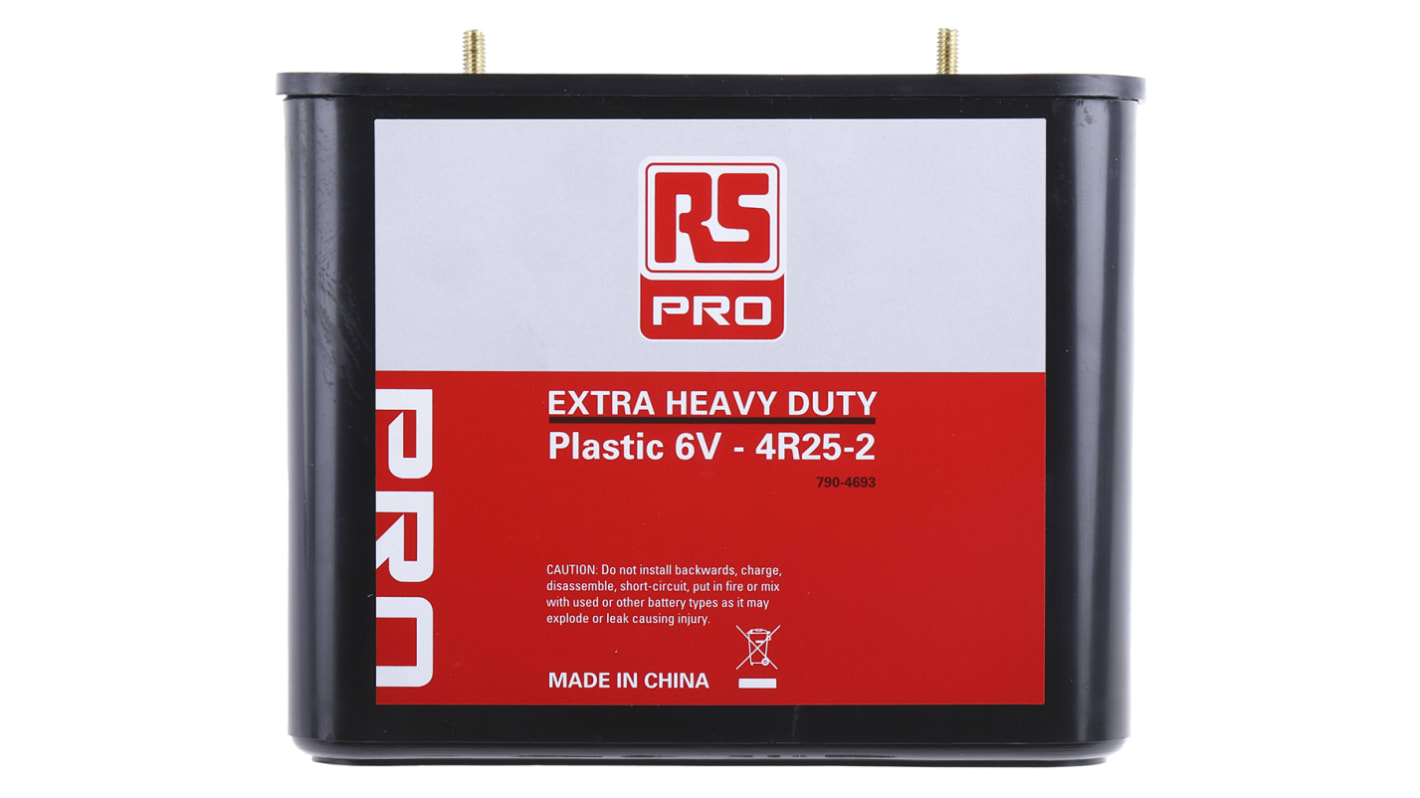 RS PRO 926 6V, 18.3Ah Zinc Chloride Lantern Battery