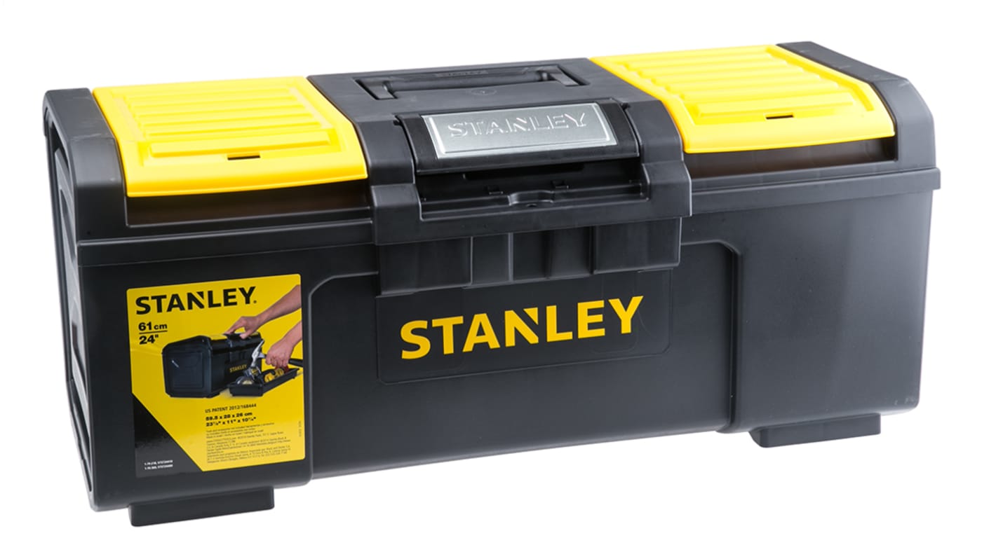 Stanley 工具箱, 塑料制, 2抽屉, 黑色/黄色, 600 x 255 x 600mm