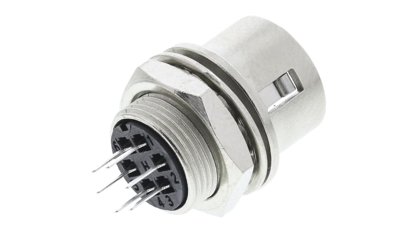 Hirose Circular Connector, 6 Contacts, Panel Mount, Miniature Connector, Plug, Male, HR10 Series