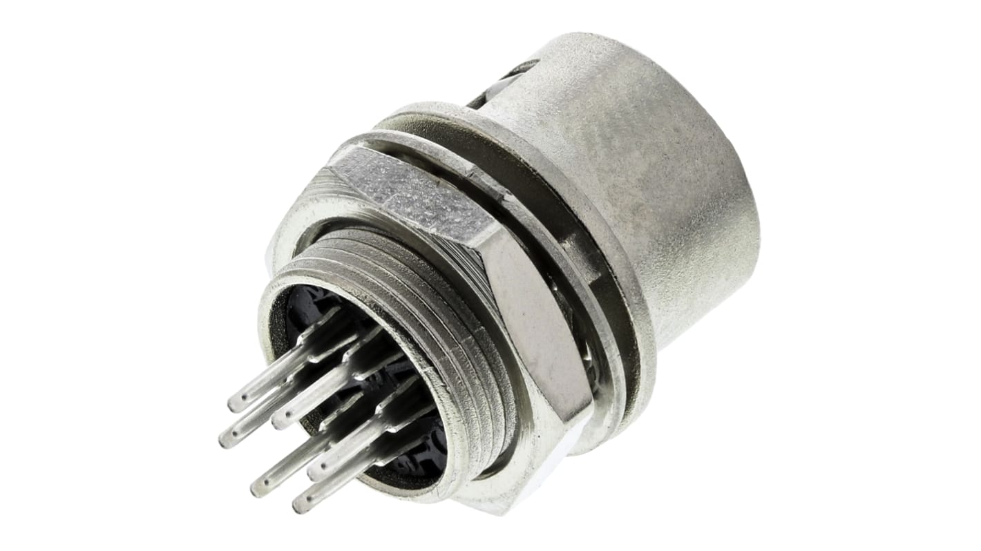 Hirose Circular Connector, 6 Contacts, Panel Mount, Miniature Connector, Socket, Female, HR10 Series