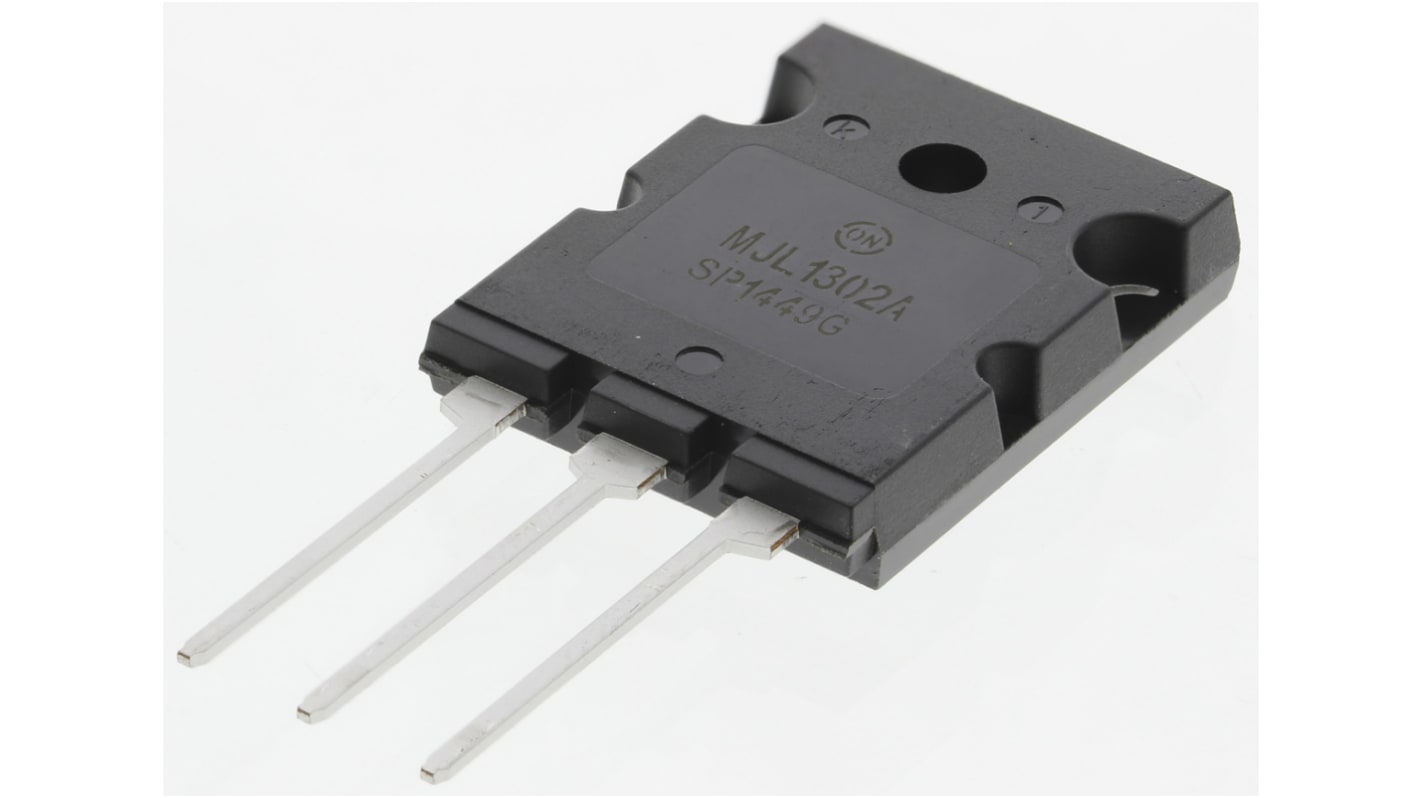 onsemi PNP三极管, TO-264, IC -15 A, VCEO -260 V, VCBO 260 V 直流, 30 MHz, 通孔安装