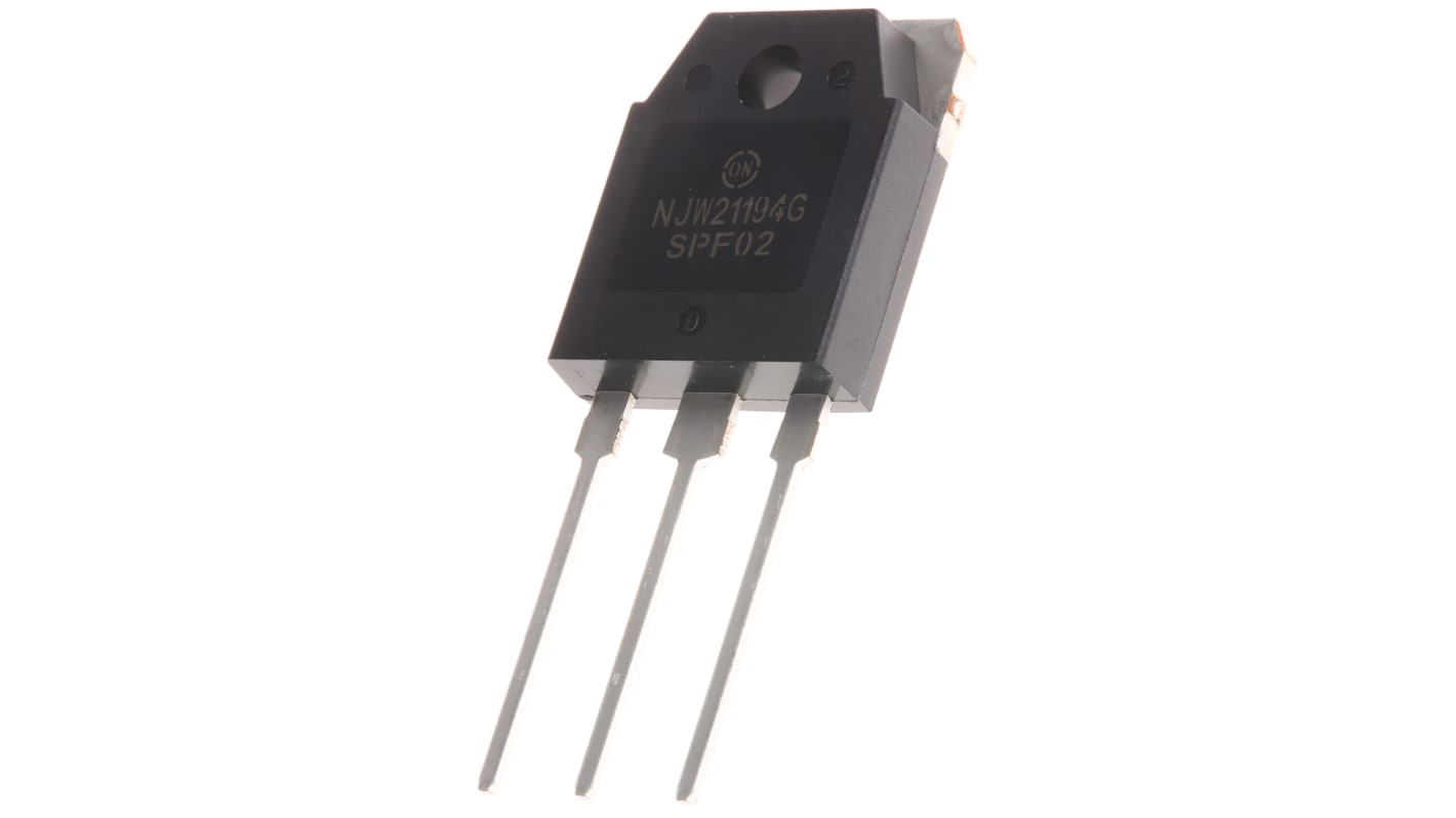 onsemi NJW21194G NPN Transistor, 16 A, 250 V, 3-Pin TO-3P