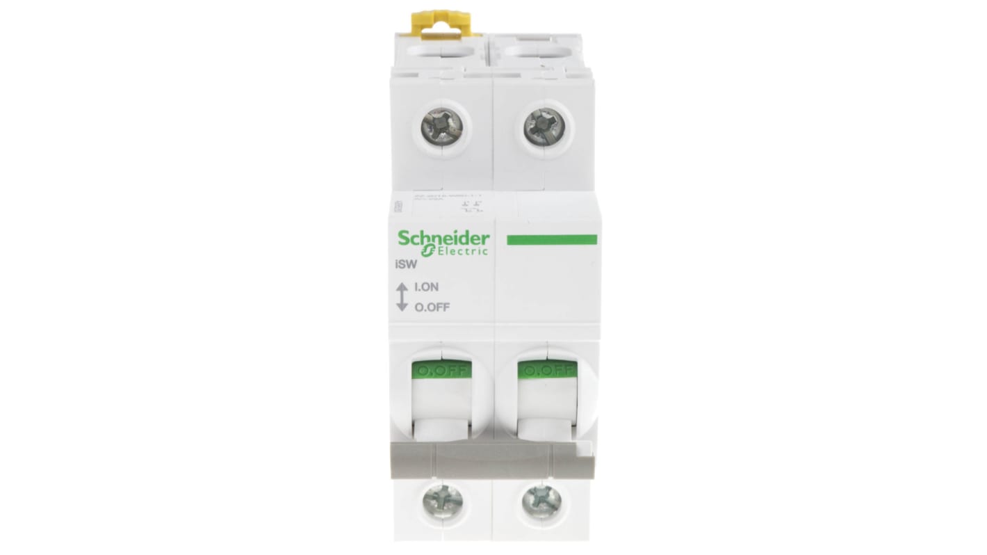 Schneider Electric 2P Pole Isolator Switch - 63A Maximum Current