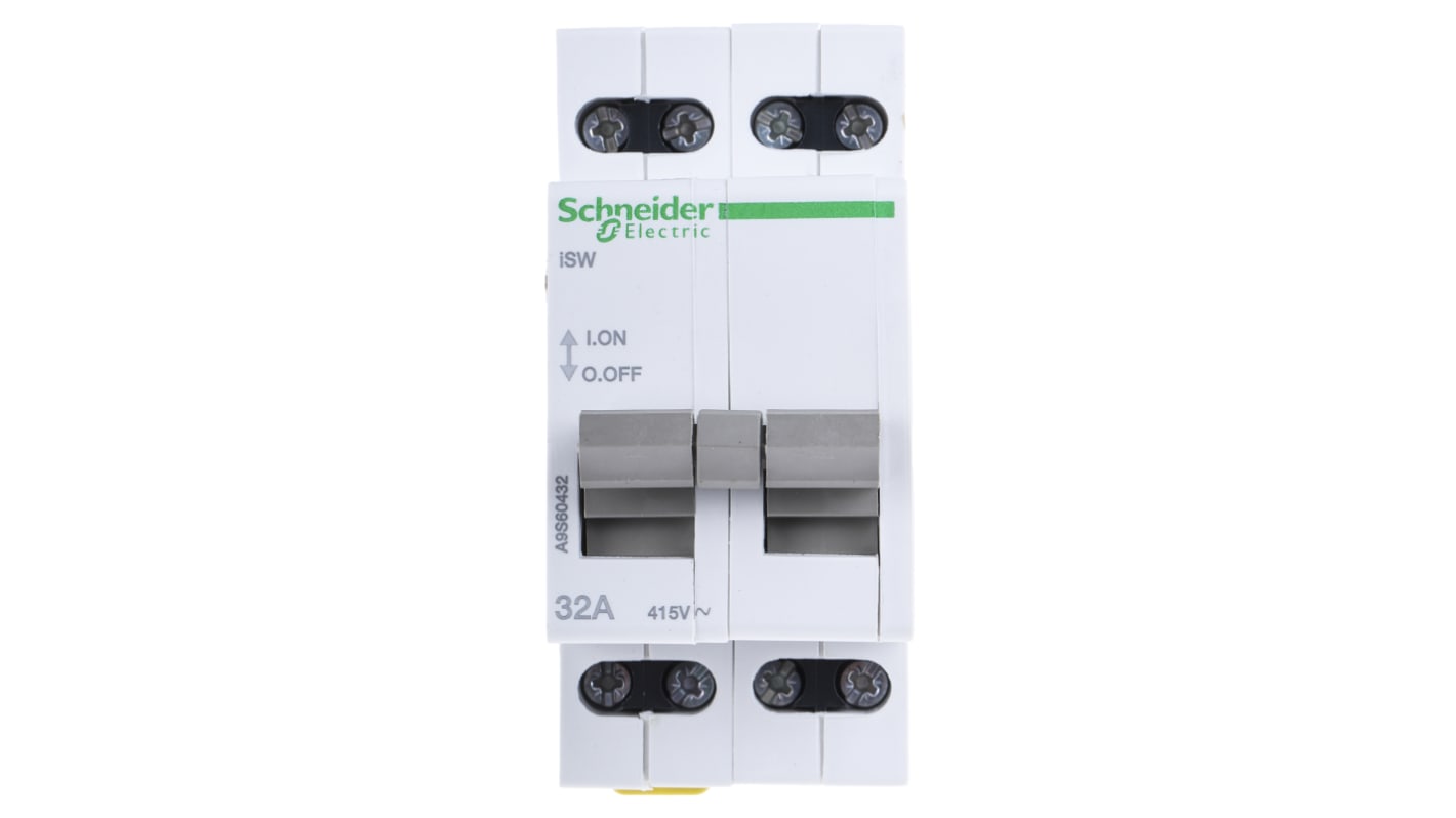 Schneider Electric 4P Pole Isolator Switch - 32A Maximum Current, IP40