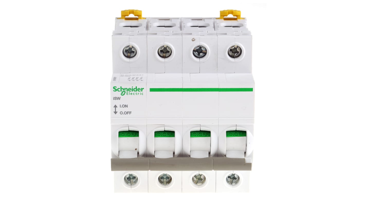 Schneider Electric アイソレータスイッチ 4P極 MAX: 100A Acti 9