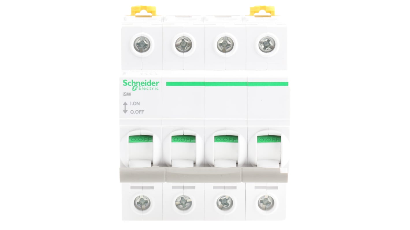 Interruttore di isolamento Schneider Electric A9S65492 serie iSW, 4P, 4 N/A, 125A, 240V, IP20