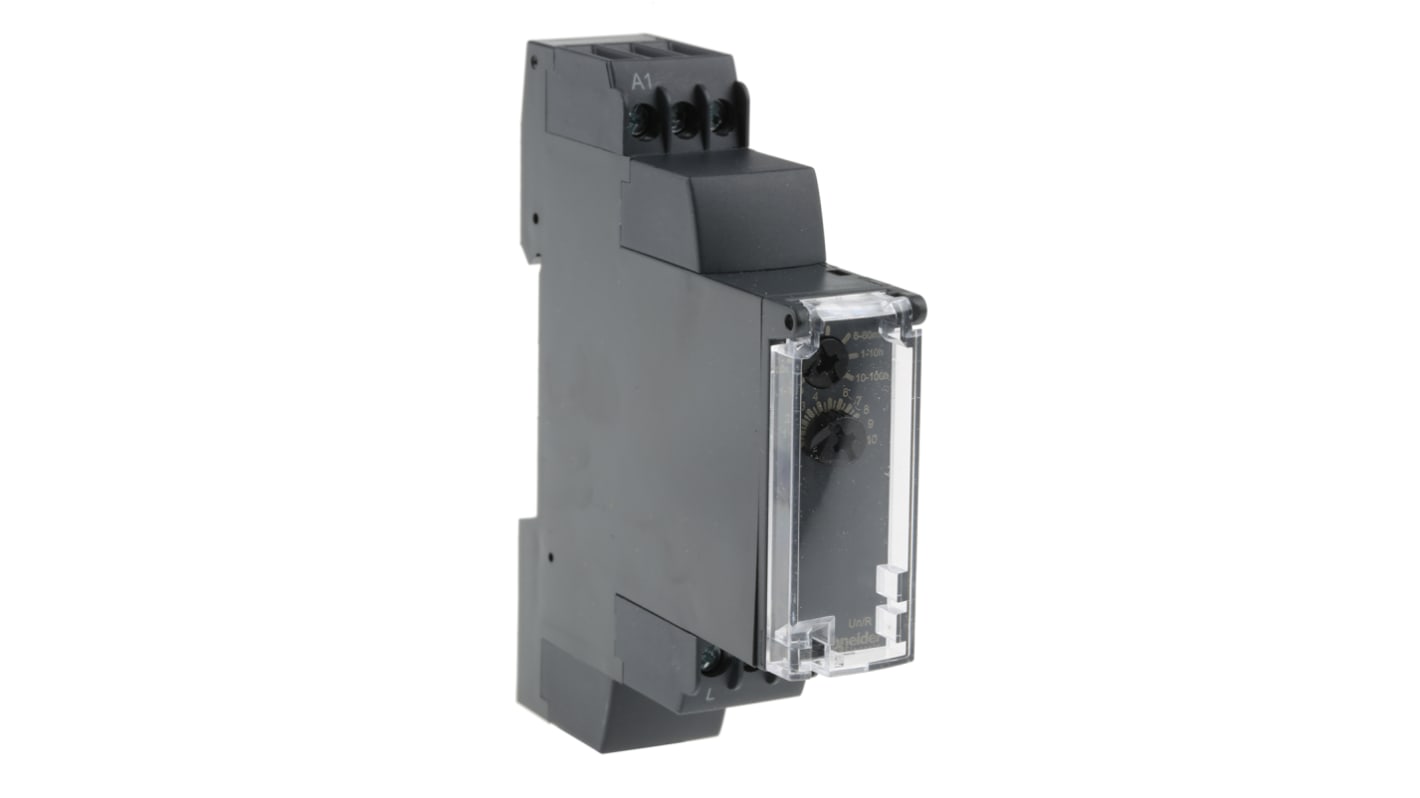 Schneider Electric Harmony Time Series DIN Rail Mount Timer Relay, 24 → 240V ac/dc, 0.1 s → 100h,
